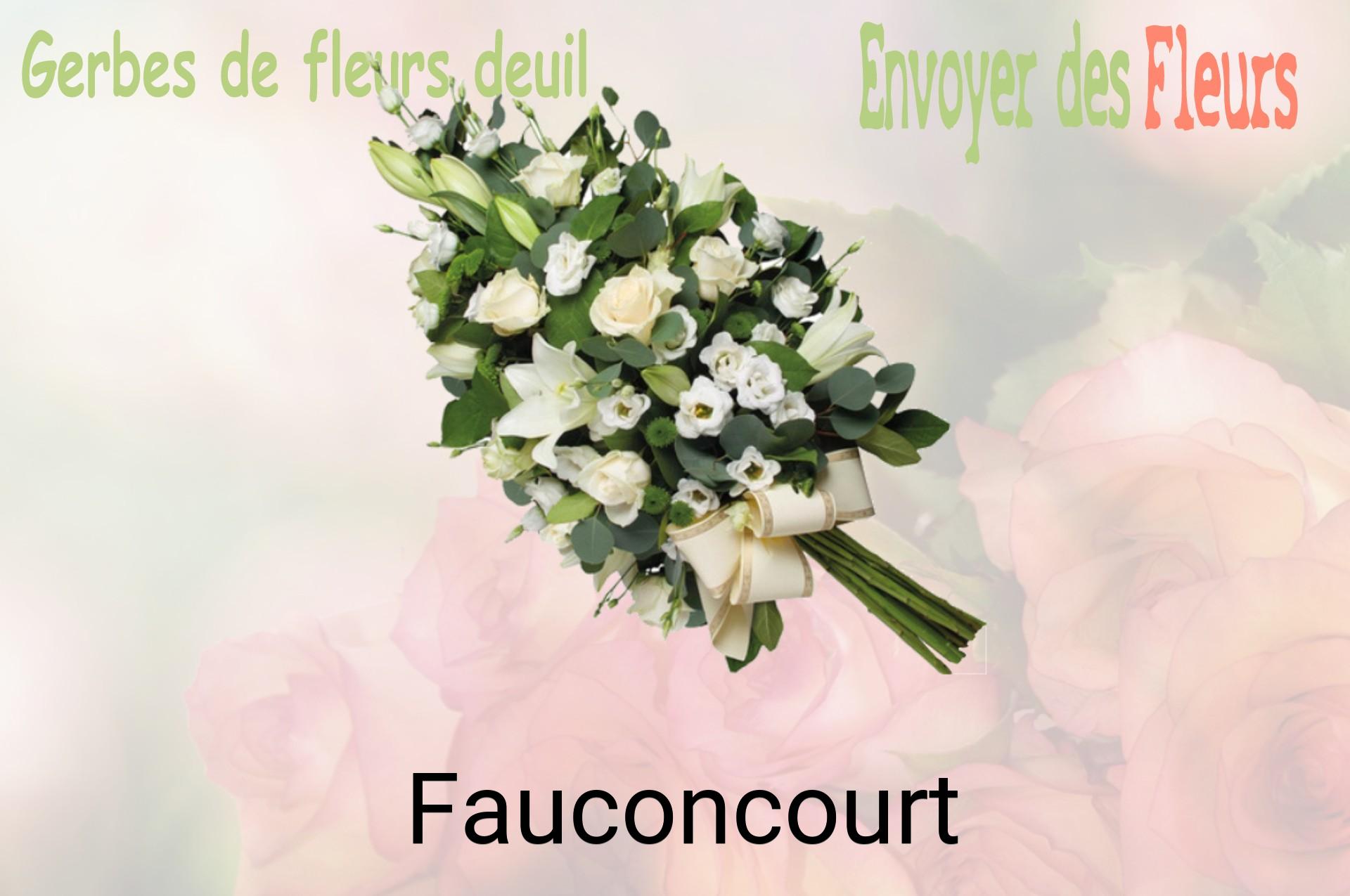 Gerbe de fleurs de deuil livrée à Fauconcourt
